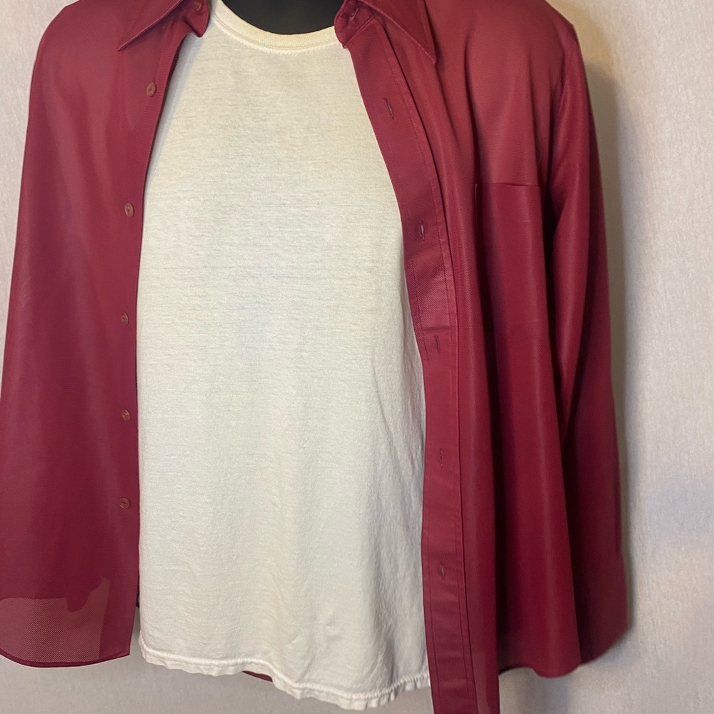 Vintage Tops All, Knit Sport L/S Button Down Size Medium - Picture 4 of 9